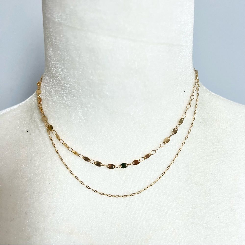 🍭4/$20 New Lulu’s Gold Medallion Double Stranded Choker Necklace